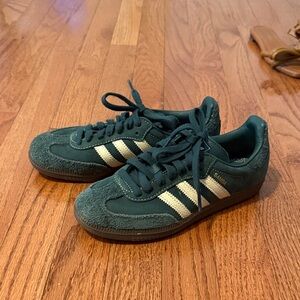 adidas Samba Green and White Women's Sneakers